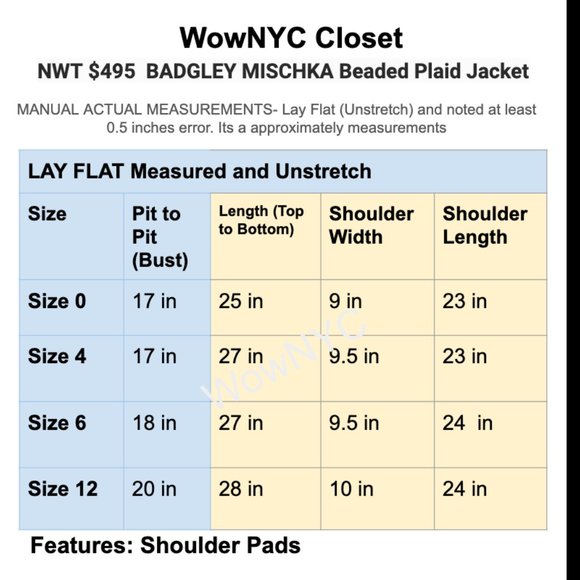 $495 NWT BADGLEY MISCHKA Plaid  Blazer Silver Coat XS Button down Sparkle Chic - Picture 8 of 14